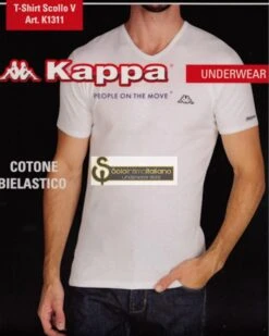 Maglia Uomo Scollo A V Cotone Elasticizzato Kappa 1311