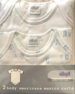 Body Neonato Mezza Manica Cotone Felpato Ellepi 903 Fine Serie Outlet
