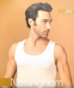 Canottiera Uomo Spalla Larga Lana Cotone Nottigham VL18