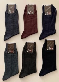 Calza Uomo Corta Lana 75% RASATA Rossi Calze 5050