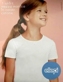 Maglia Bambina Mezza Manica Caldo Cotone Ellepi 651