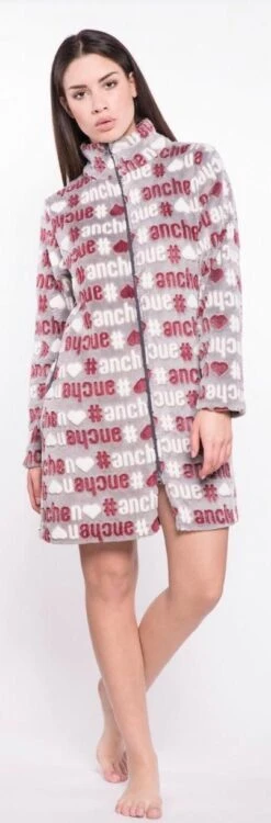 Vestaglia Donna Zip Coral Fleece Pigiamiamoci 1301